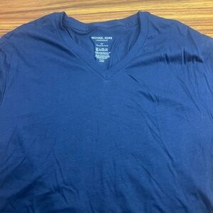 Michael Kors Navy V-Neck Tee